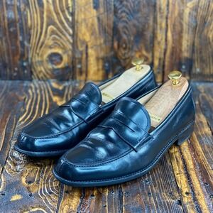 GRAVATI For Wayne Edwards Split-Toe Peccary Black Penny‎ Loafer Size 10 M $895